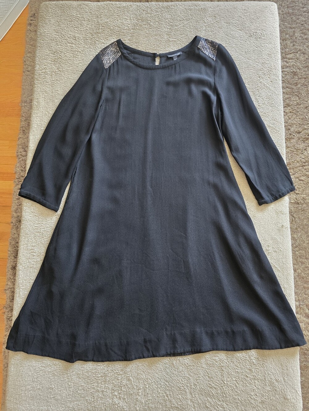 Eileen Fisher long sleeve silk tunic dress size small *needs repair